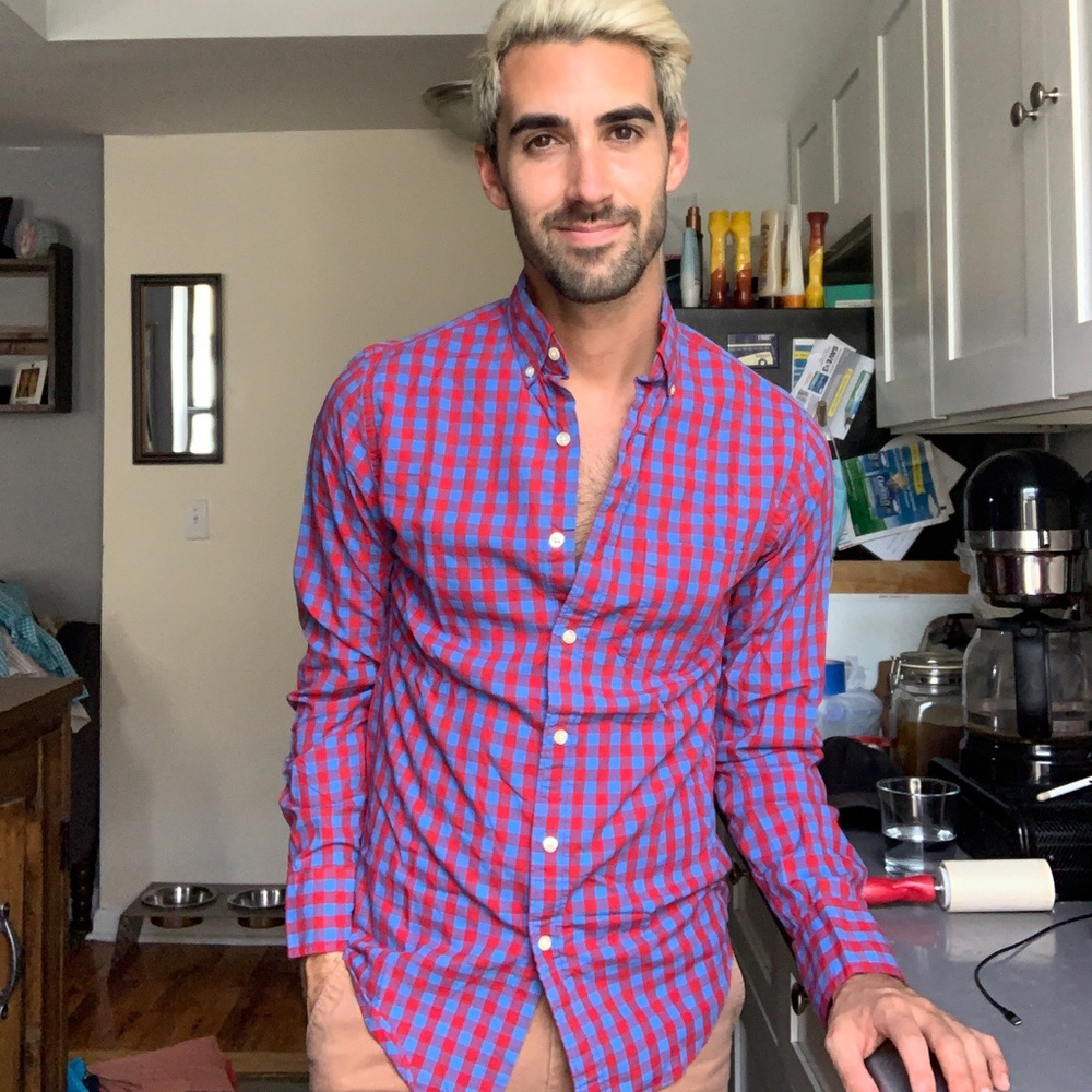 Vibrant Gingham Button Down